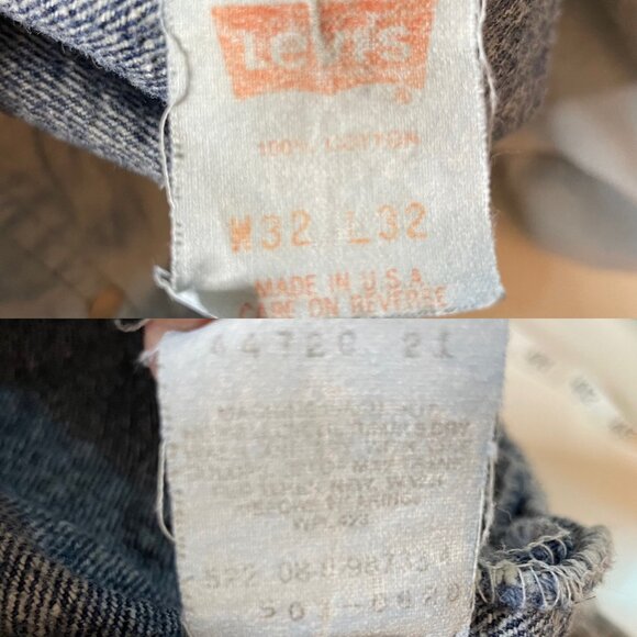 Vtg Grail 80’s Levi’s Men’s 32x32 Blue Acid Wash Button Fly Straight Leg Jeans - Picture 4 of 8